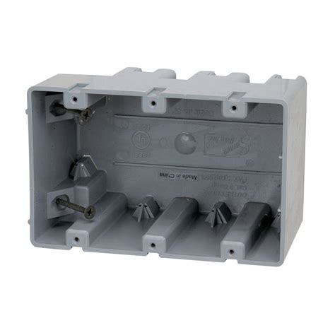 3 1 2 gangable electrical box|3 gang adjustable plastic box.